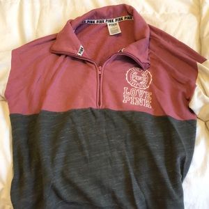 PINK VARSITY SWEATER